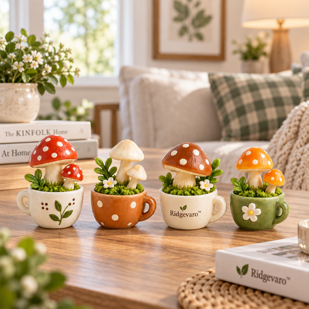 Little Mushroom Forest Mini Planter Figurine Set, image 1