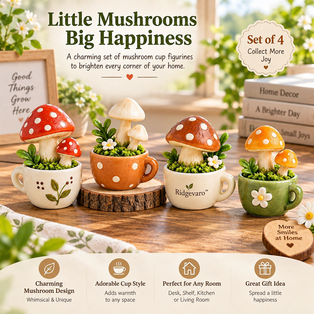 Little Mushroom Forest Mini Planter Figurine Set, image 5