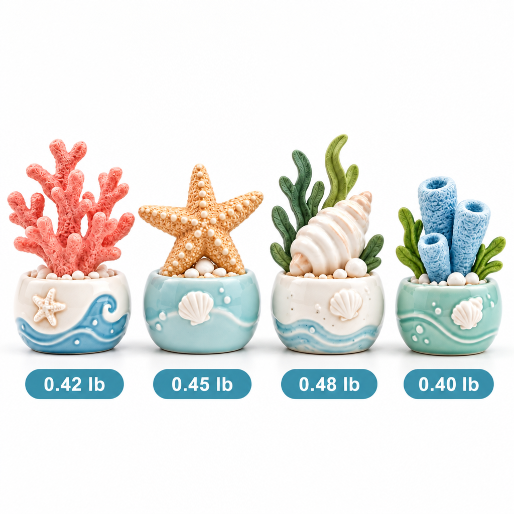 Ocean Treasures Coastal Mini Planter Figurine Set, image 4
