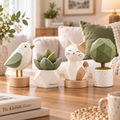 Nordic Nature Bird Cat & Tree Mini Figurine Set, image 1
