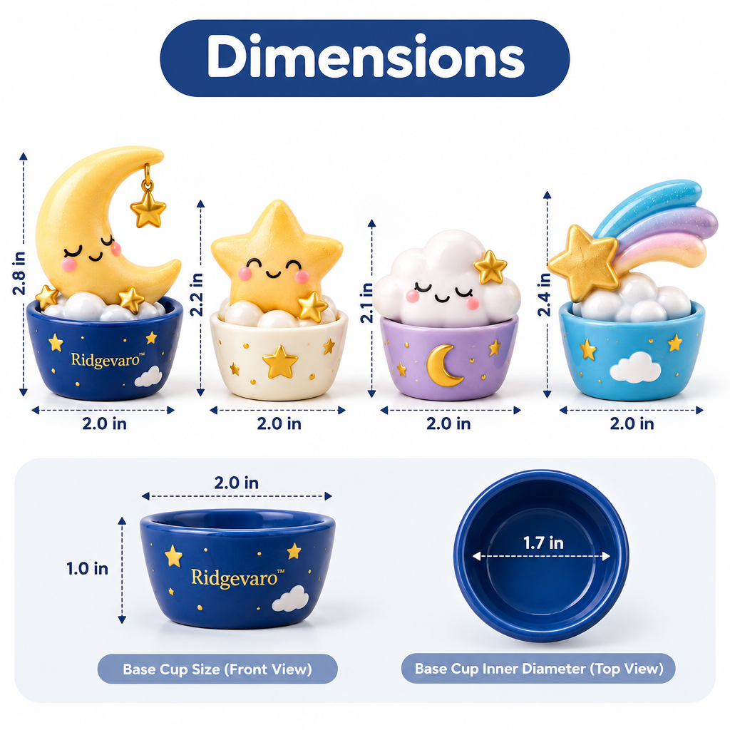 Moon Stars & Rainbow Dream Mini Figurine Set, image 2