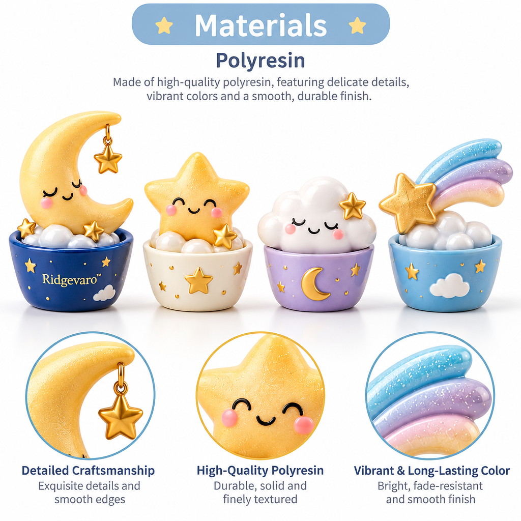Moon Stars & Rainbow Dream Mini Figurine Set, image 3
