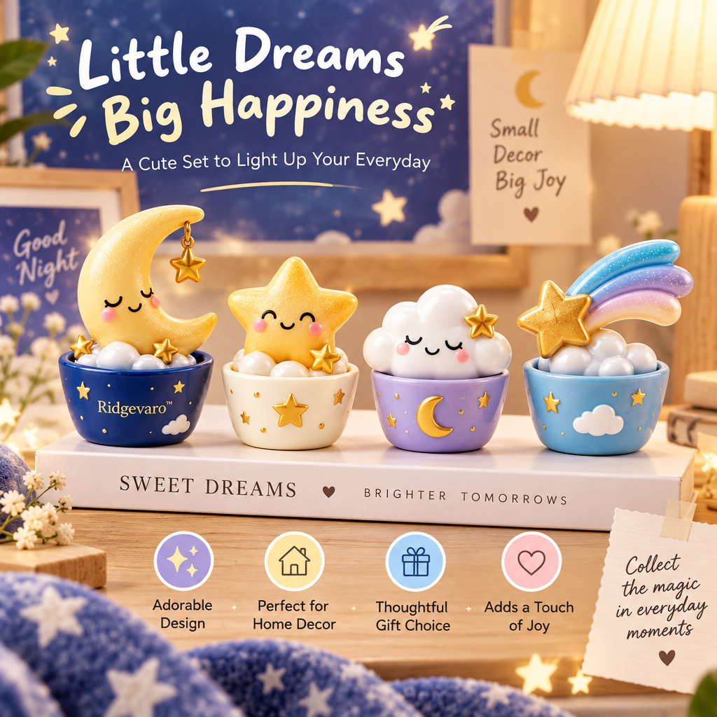 Moon Stars & Rainbow Dream Mini Figurine Set, image 5