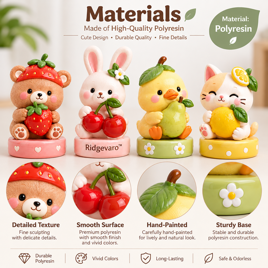 Ridgevaro Fruity Friends Mini Character Figurine Set view 3