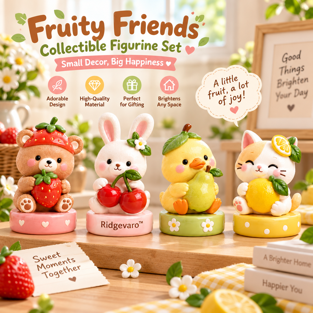 Ridgevaro Fruity Friends Mini Character Figurine Set view 5