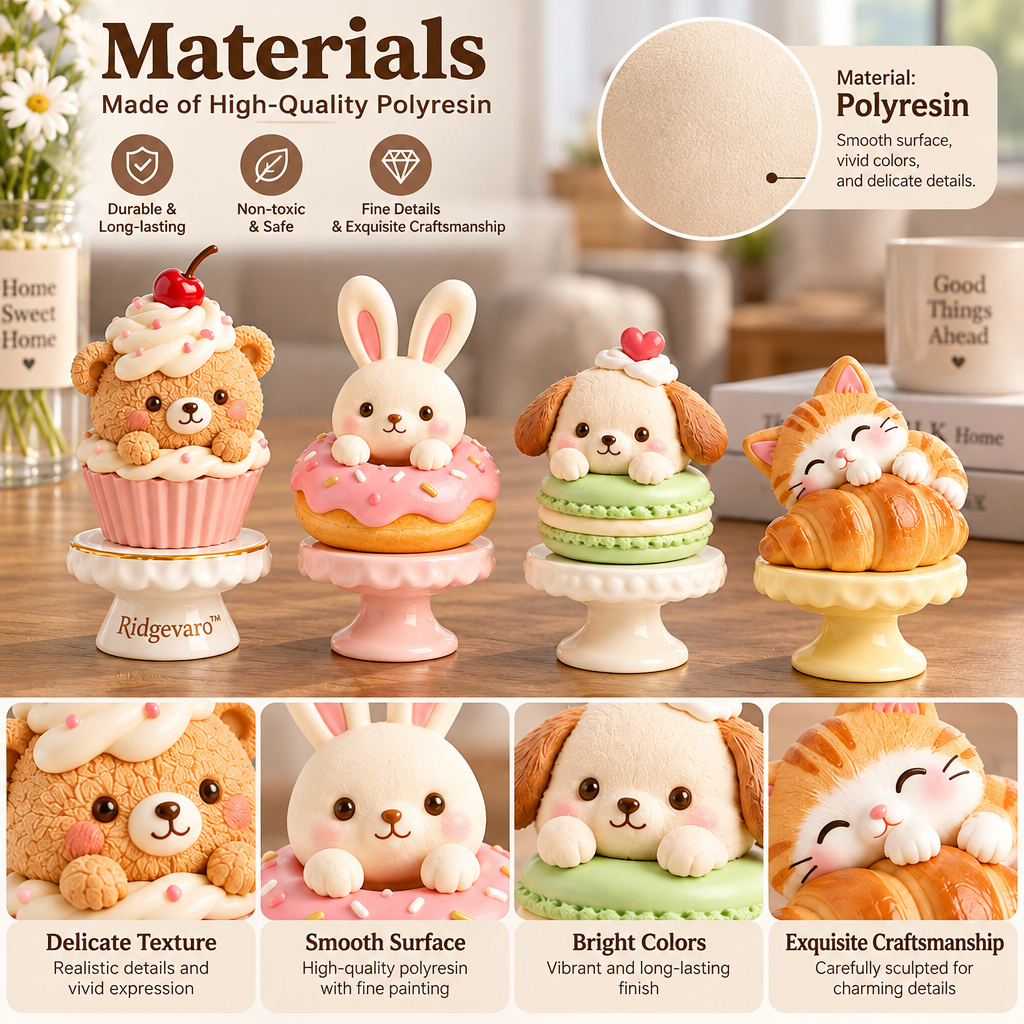 Ridgevaro Sweet Dessert Animal Figurine Set image 3