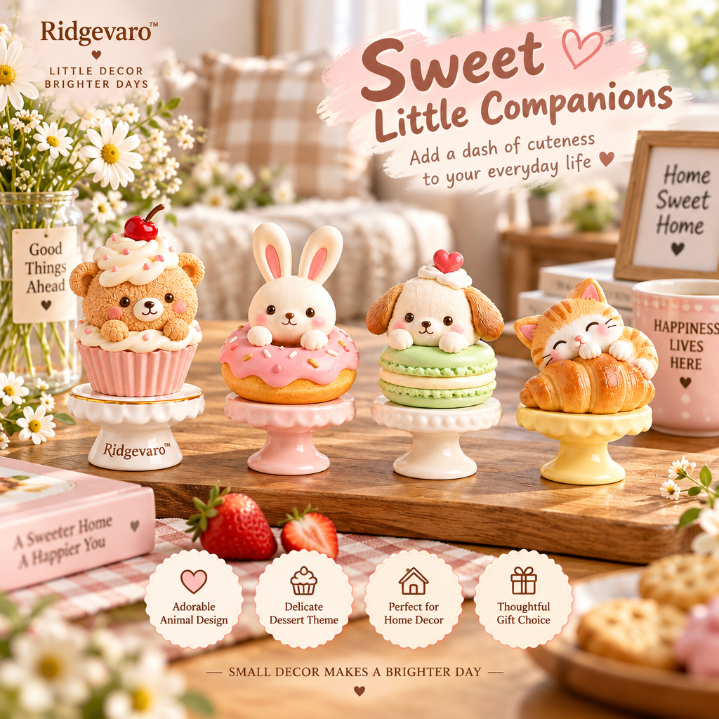 Ridgevaro Sweet Dessert Animal Figurine Set image 5