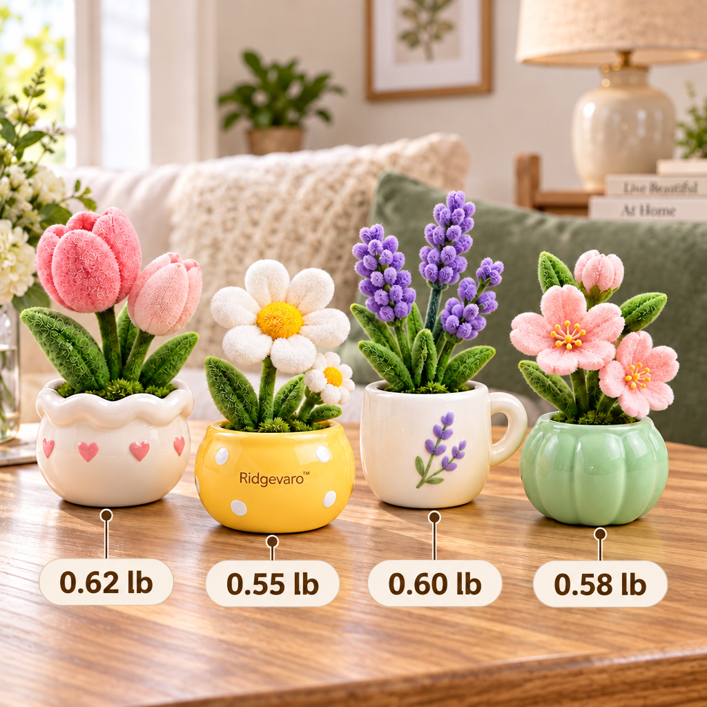 Ridgevaro Spring Flower Mini Planter Figurine Set image 4