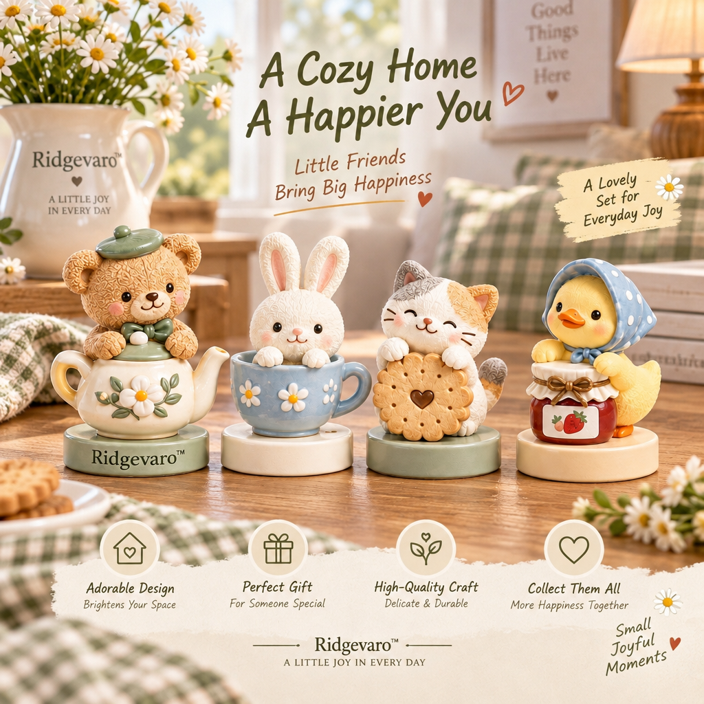 Ridgevaro Cozy Cottage Animal Mini Figurine Set image 5