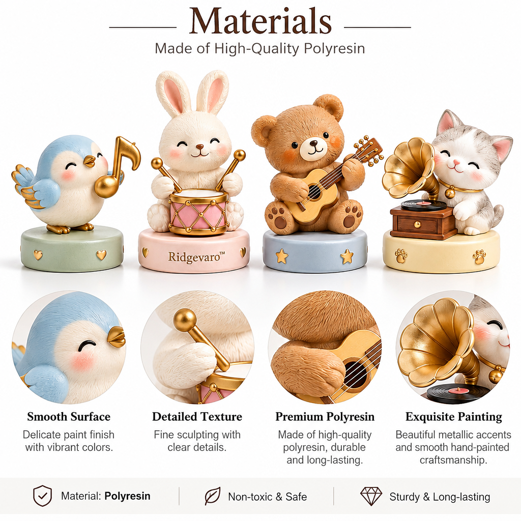 Ridgevaro Little Melody Animal Mini Figurine Set image 3