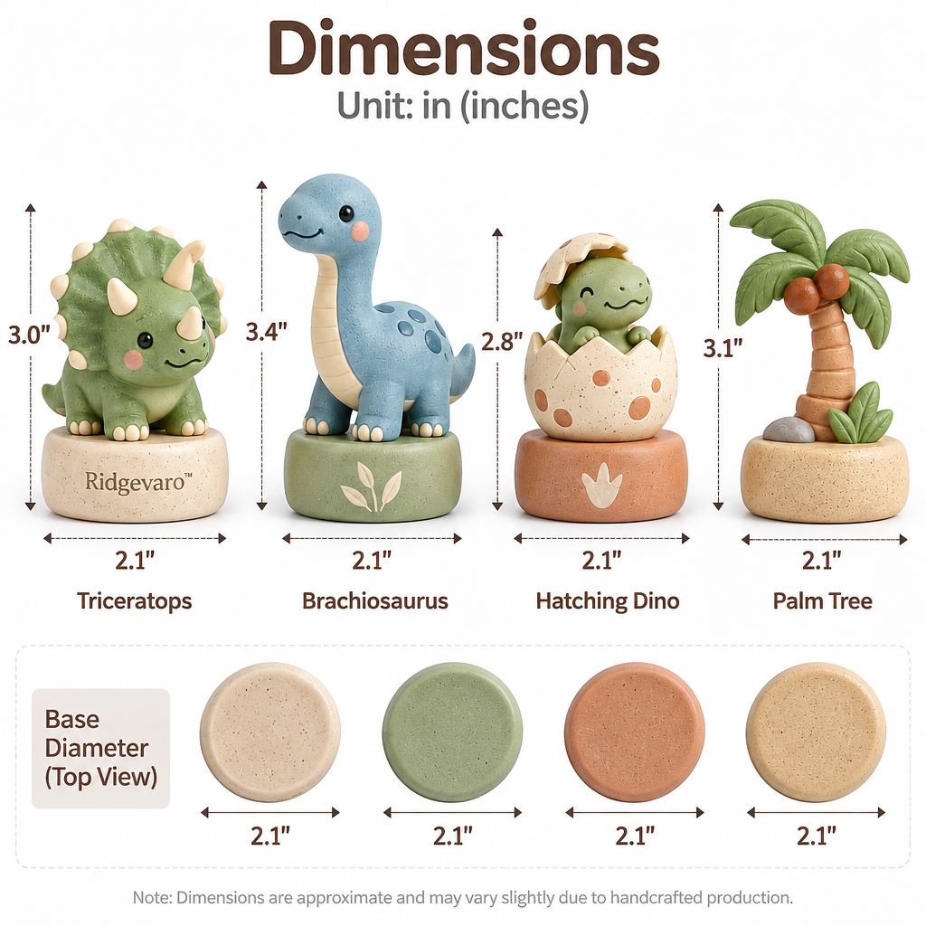 Ridgevaro Little Dinosaur Tropical Mini Figurine Set image 2