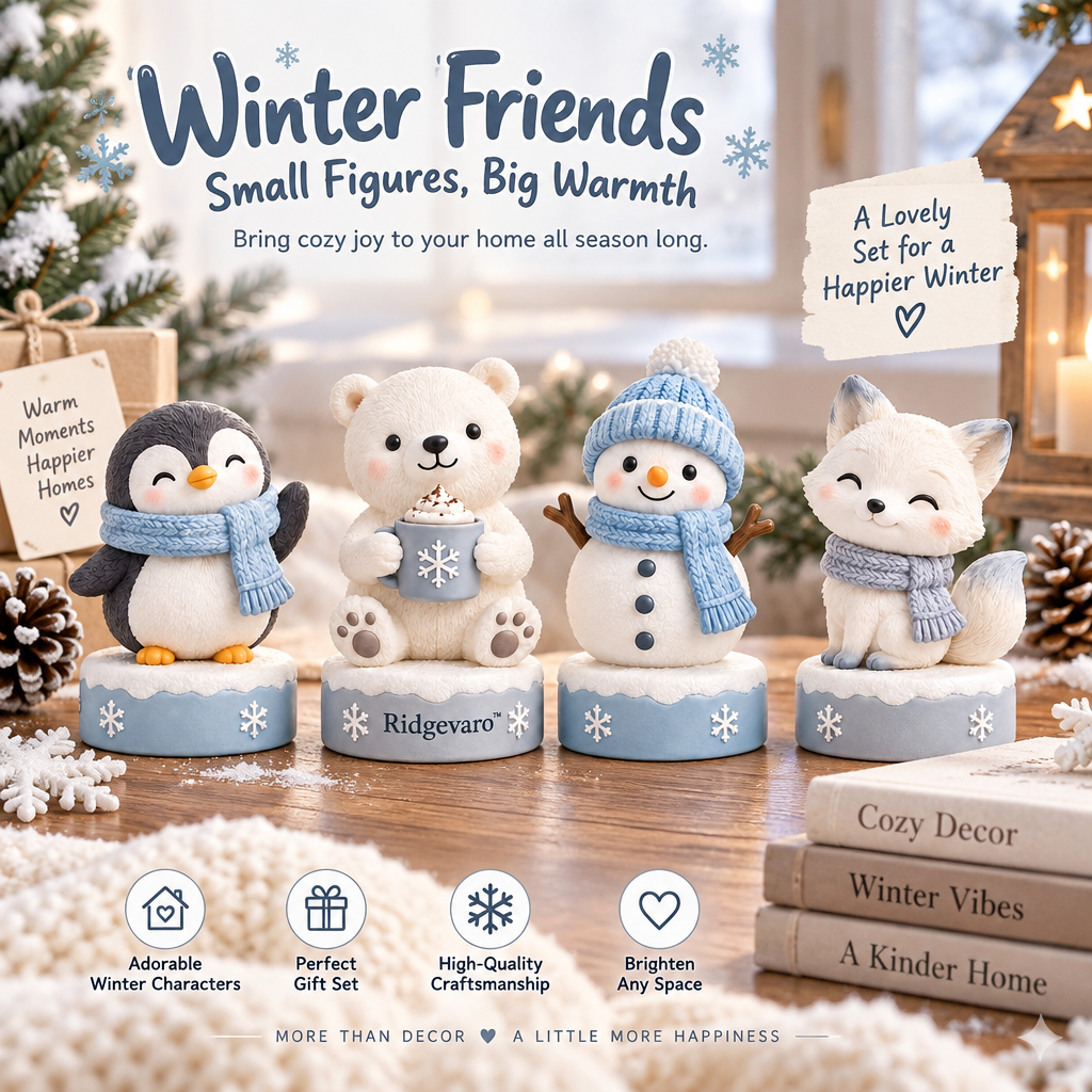 Ridgevaro Winter Friends Snow Day Mini Figurine Set image 5